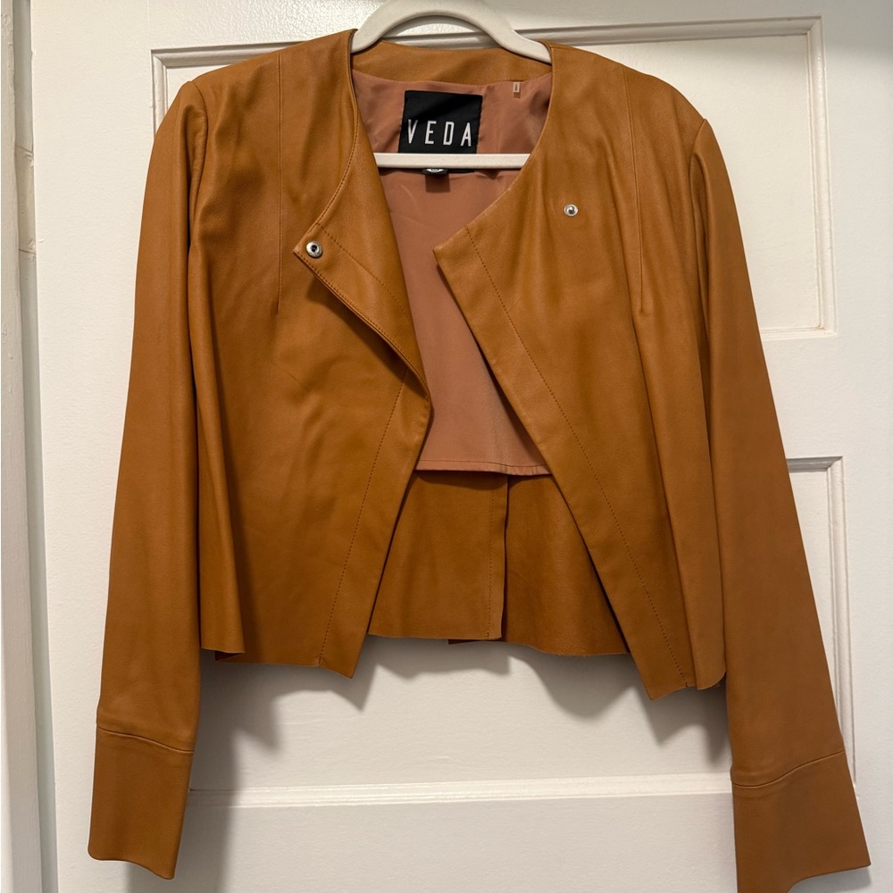 Veda Women's Brown Leather Jacket
